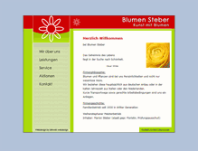 Tablet Screenshot of blumen-steber.de
